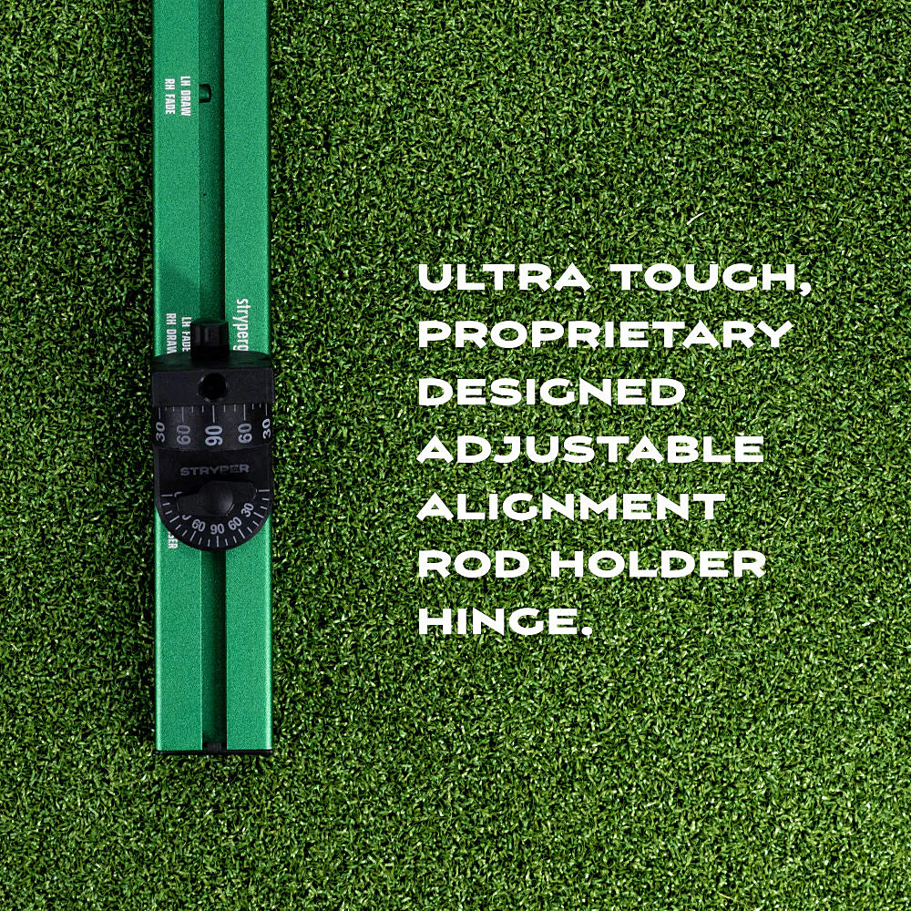 Adjustable golf alignment rod holders