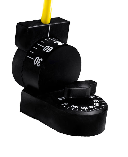 Stryper's alignment rod holder hinges are adjustable in every axis for ultimate versatility